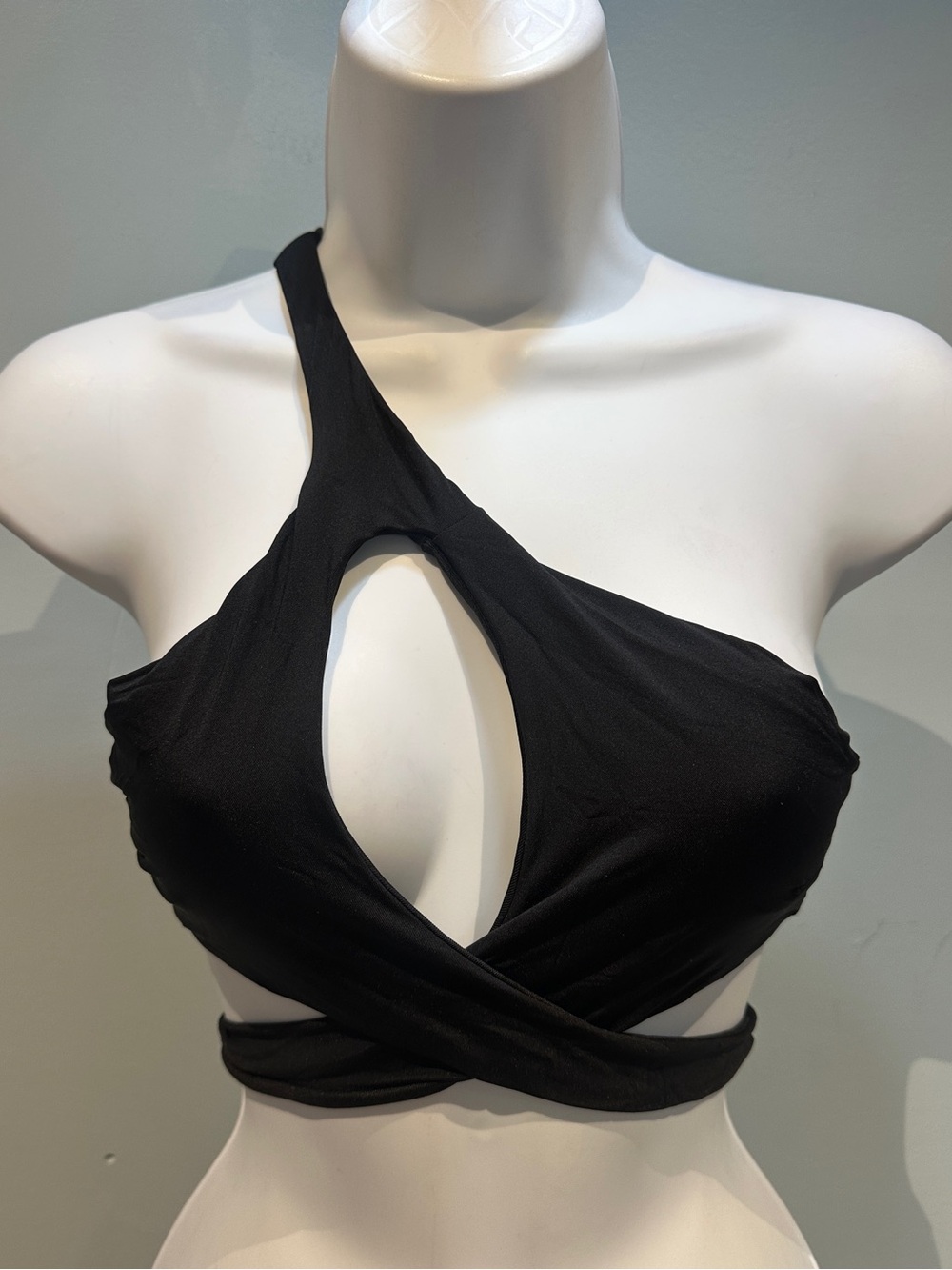 Yandy Black One Shoulder Strappy Lingerie Top Small New with Tags